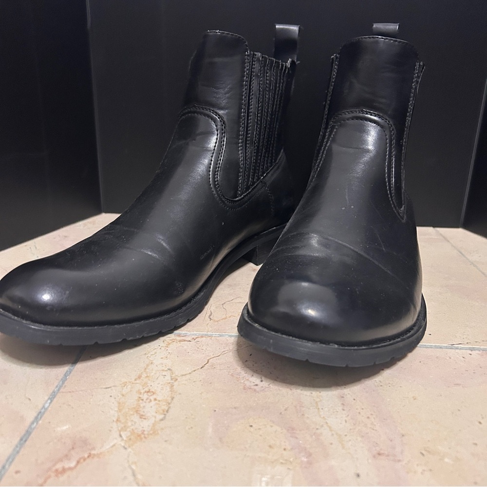 Elvis Style Men's Size 12 Ankle Boots Black Casual Wedding Business Office